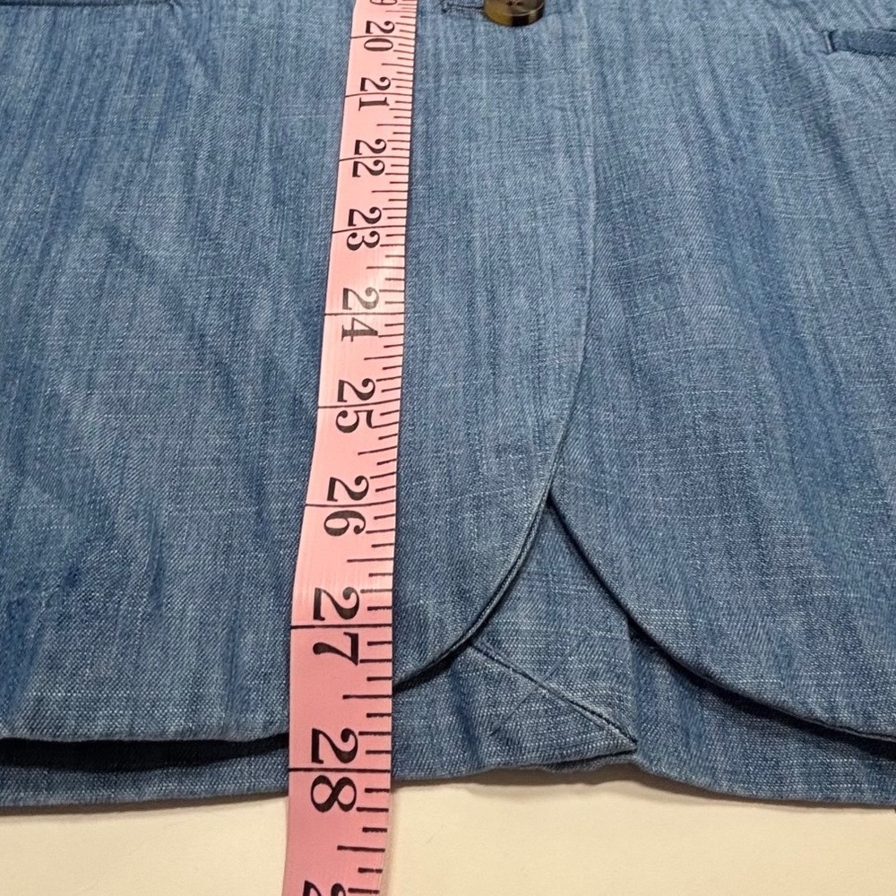 Lands End Womens 2X Blue Tencel Lyocell Chambray Blazer Jacket NWT 20W-22W - Picture 6 of 6